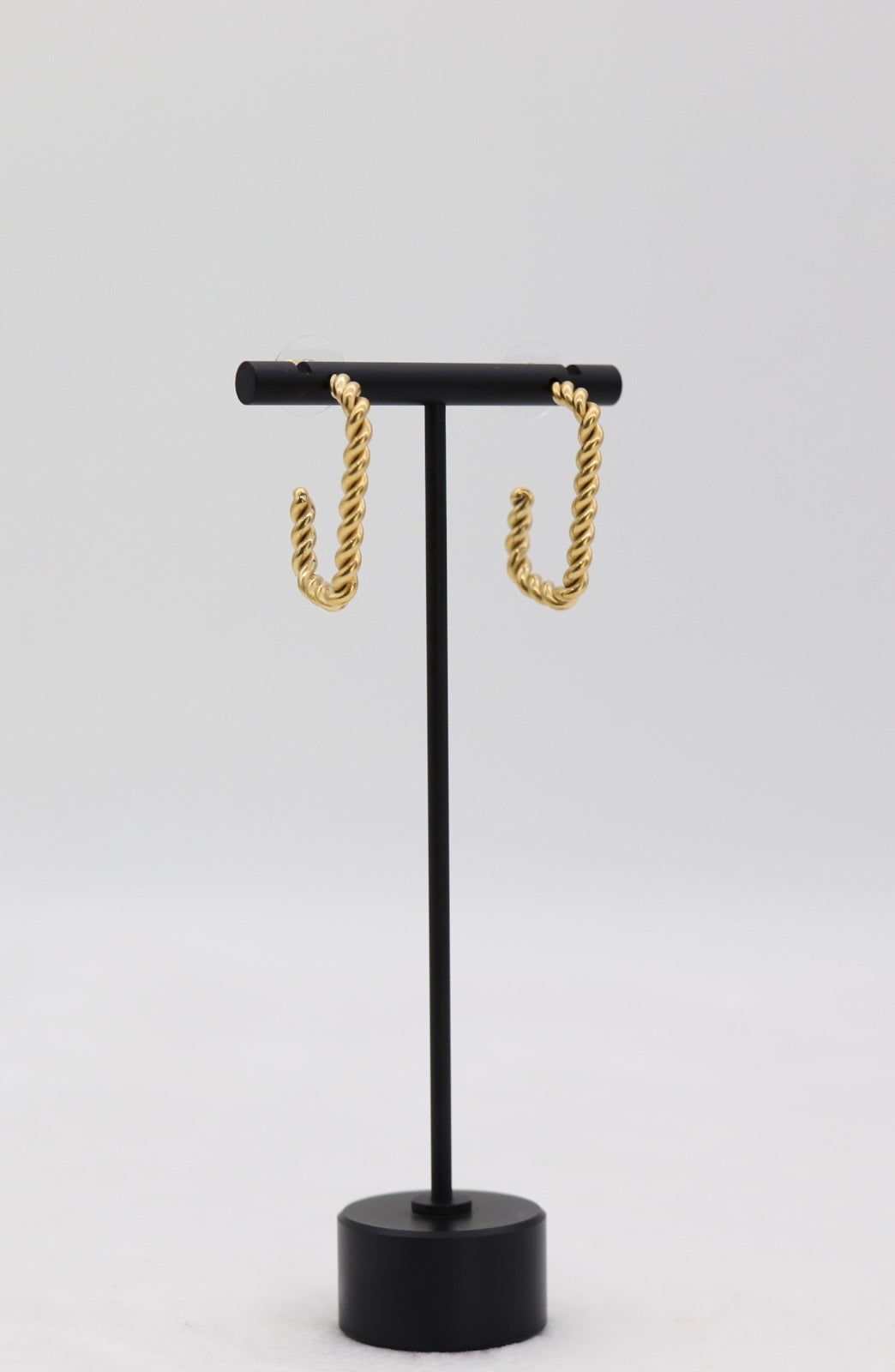 Twisted Rope Square Hoop Earrings