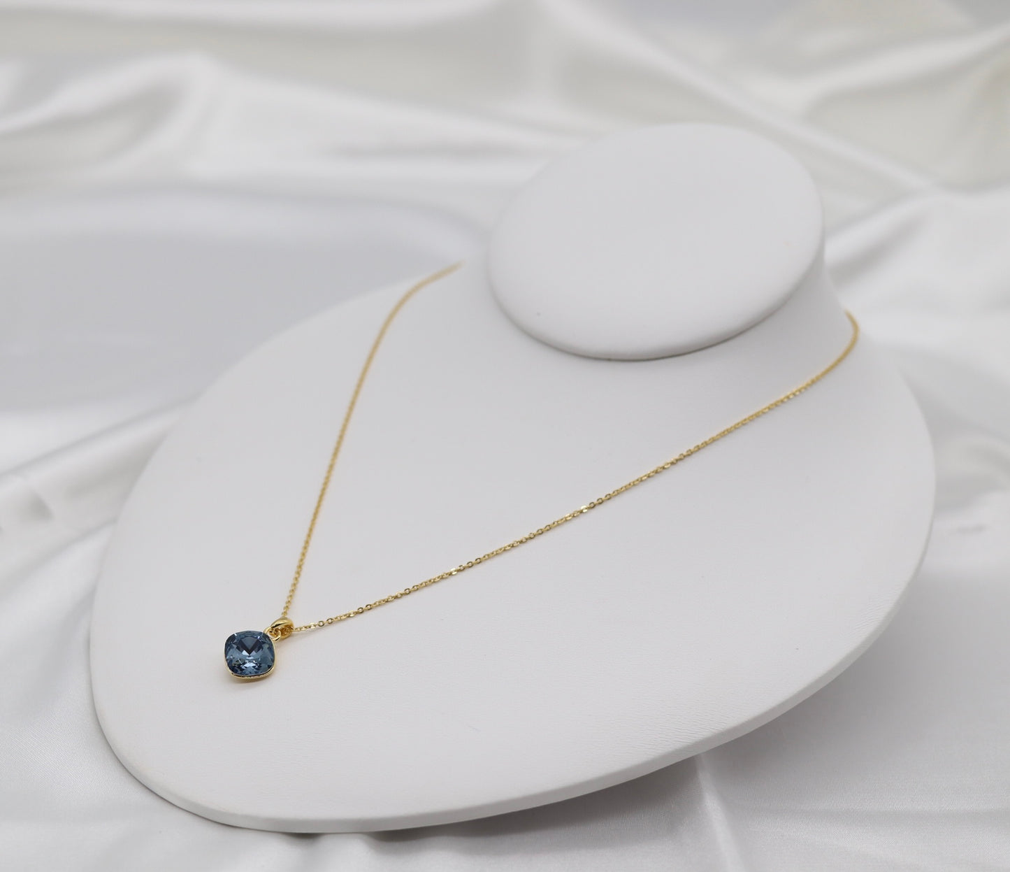 Navy Blue Stone Necklace