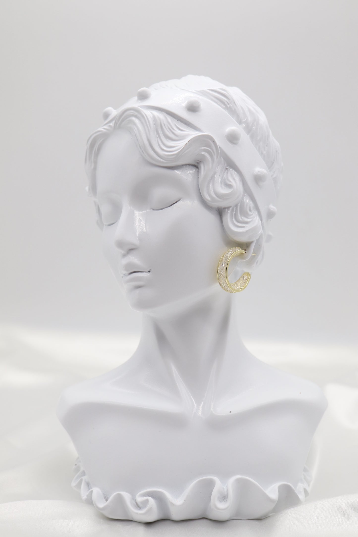 Textured Gold Hoop Earrings