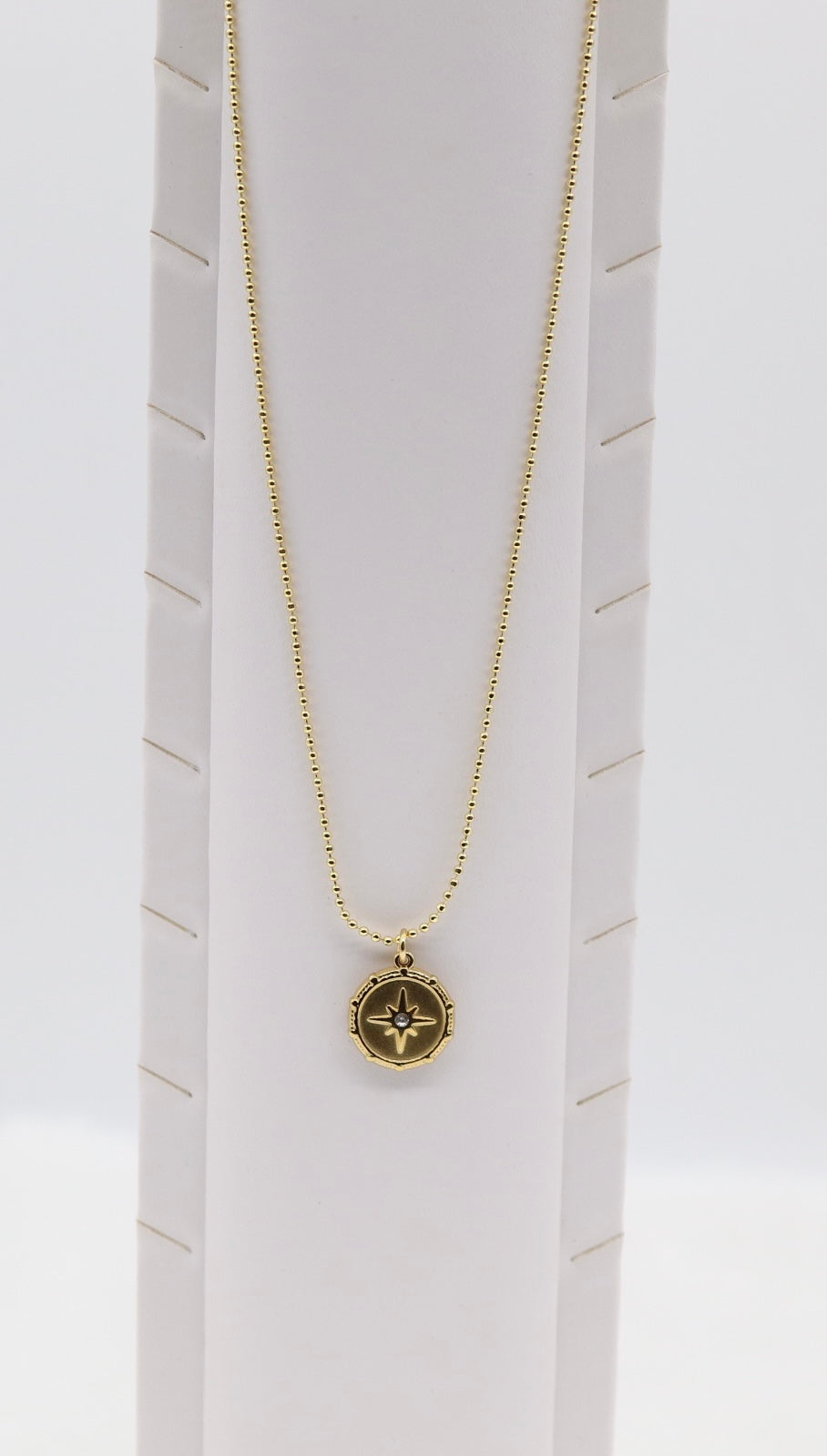 Gold Compass Star Necklace – Dainty North Star Pendant