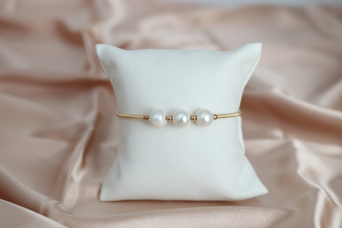 Three Fresh Water Pearls with Gold Filled Wiring