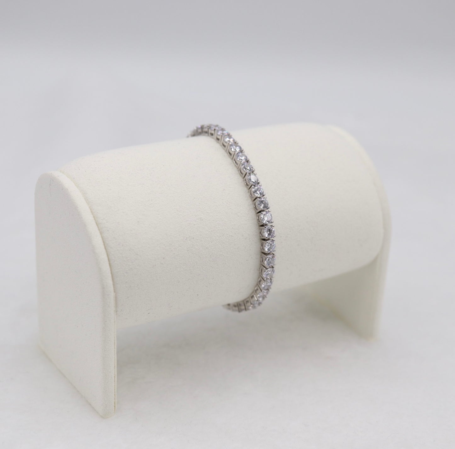 Elegant Silver CZ Tennis Bracelet