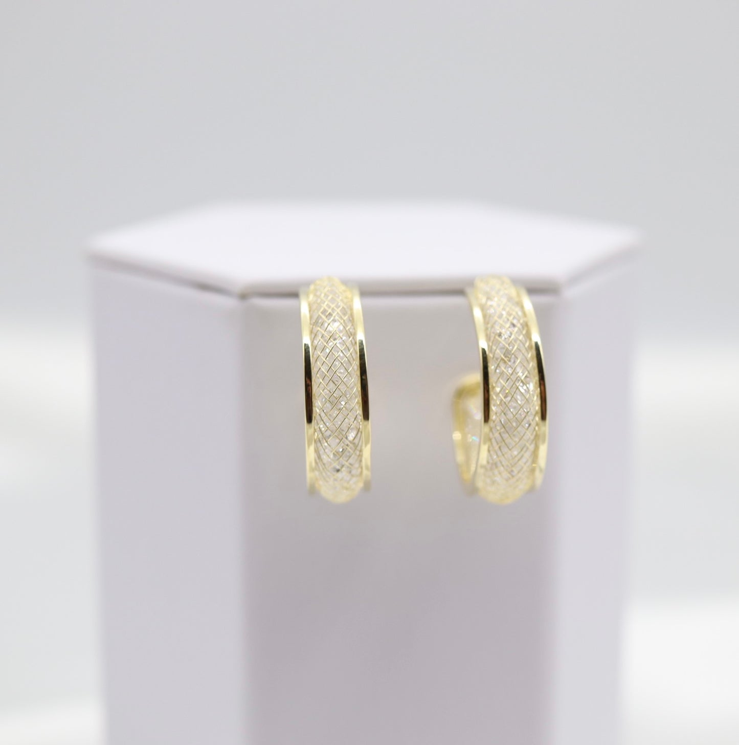 Textured Gold Hoop Earrings