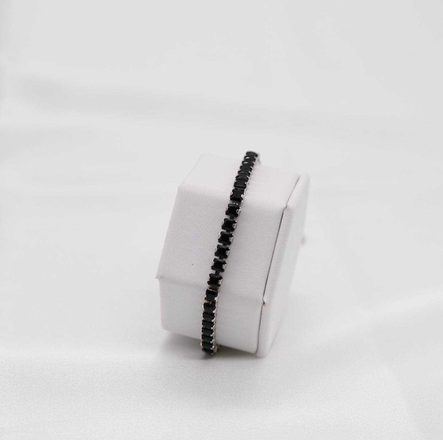Jet Black CZ Diamond Adjustable Bracelet