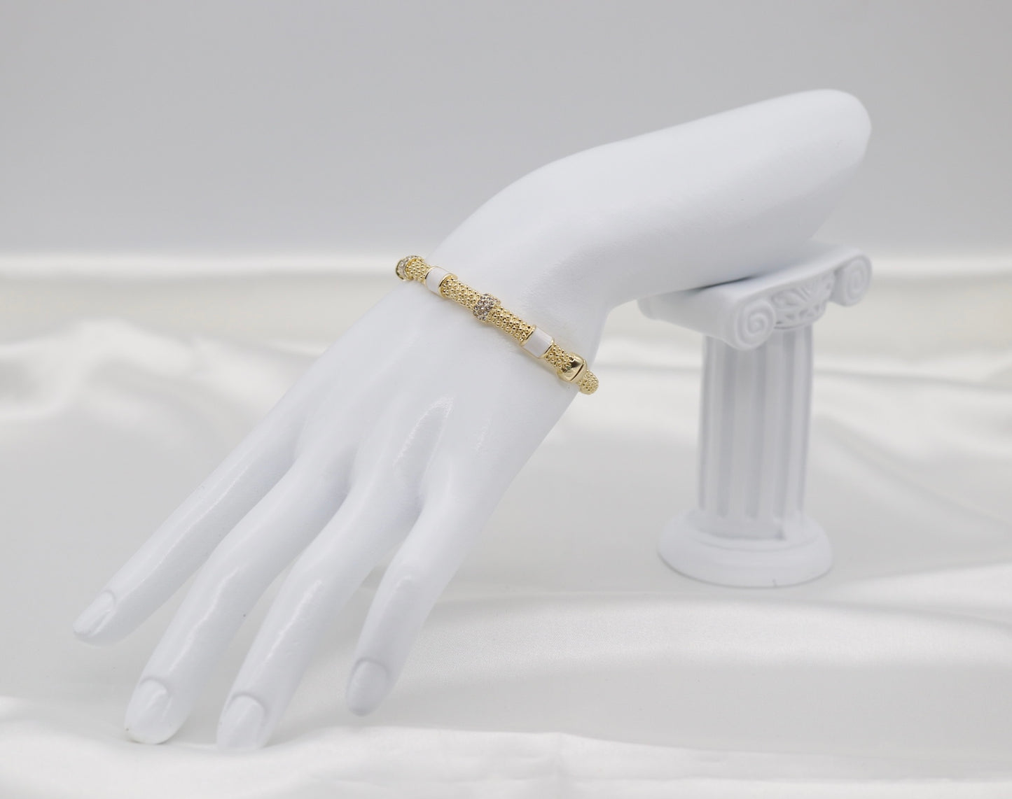 Bauble Bar CZ Pave Popcorn Hingled Bangle Bracelet