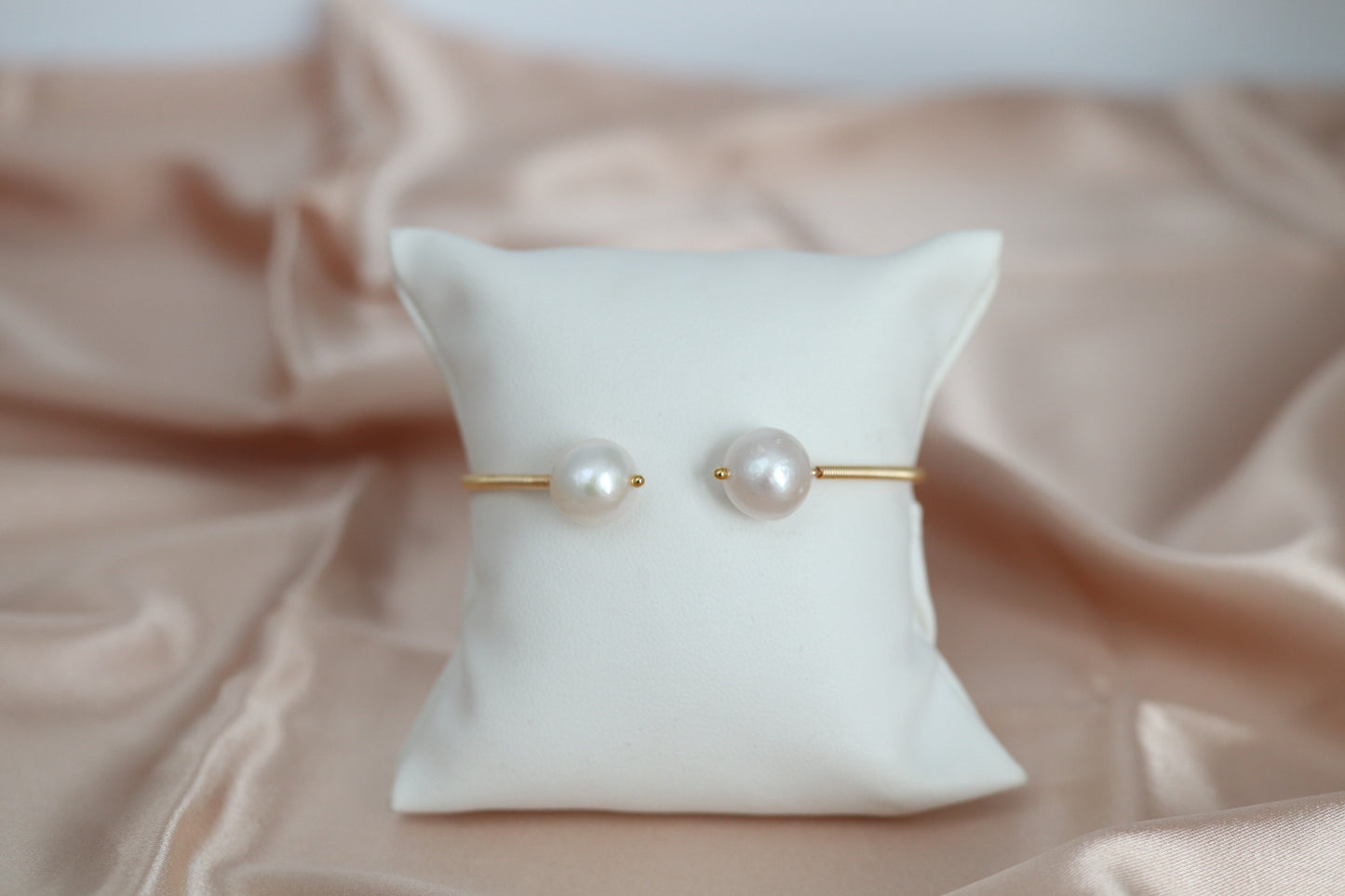 Double Fresh Water Pearls with Gold Filled Wiring