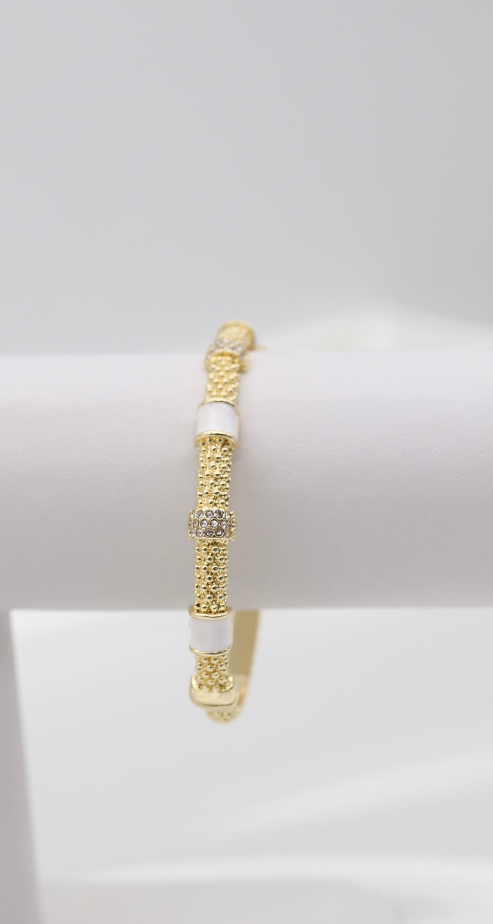 Bauble Bar CZ Pave Popcorn Hingled Bangle Bracelet