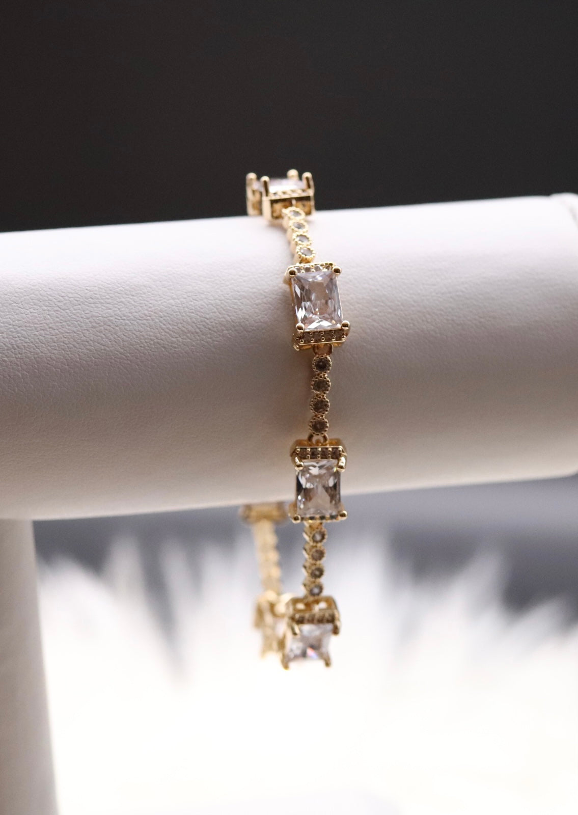Crystal Clear Gemstones Tennis Bracelet