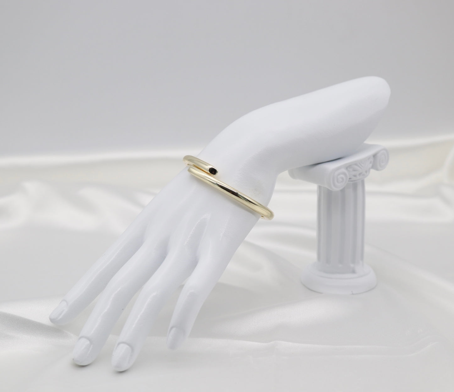 Gold Wrap Hinge Bangle Bracelet