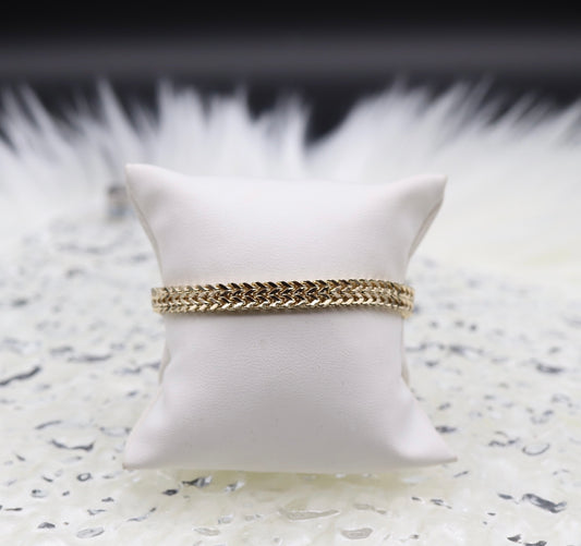 Gold Snake Textured Bracelet
