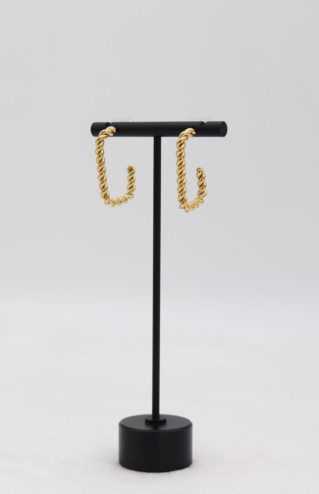 Twisted Rope Square Hoop Earrings