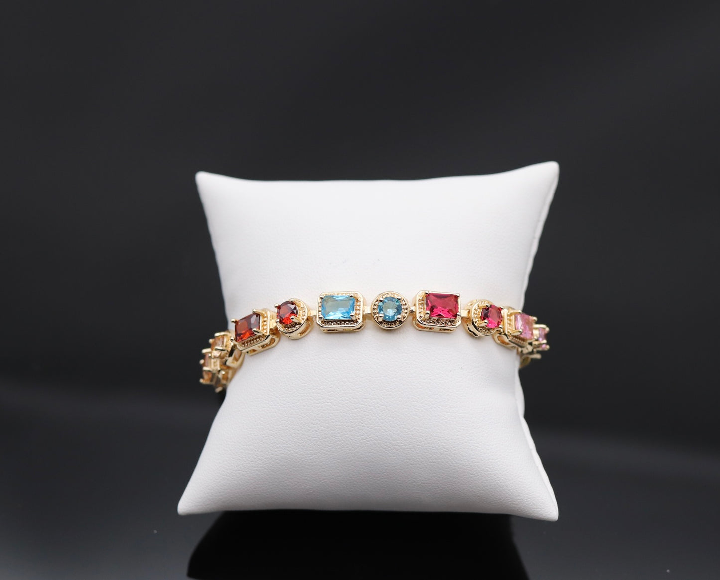 Multi-Gemstone Tennis Bracelet