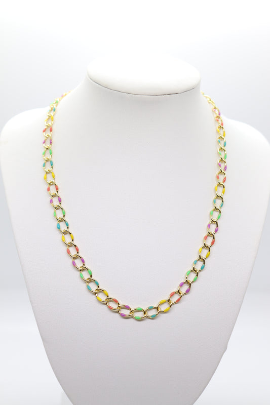 Multi-Color Small Chain Necklace