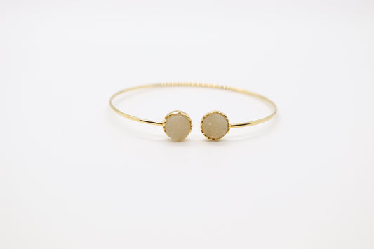 Opal Paved Stone Cuff Bracelet