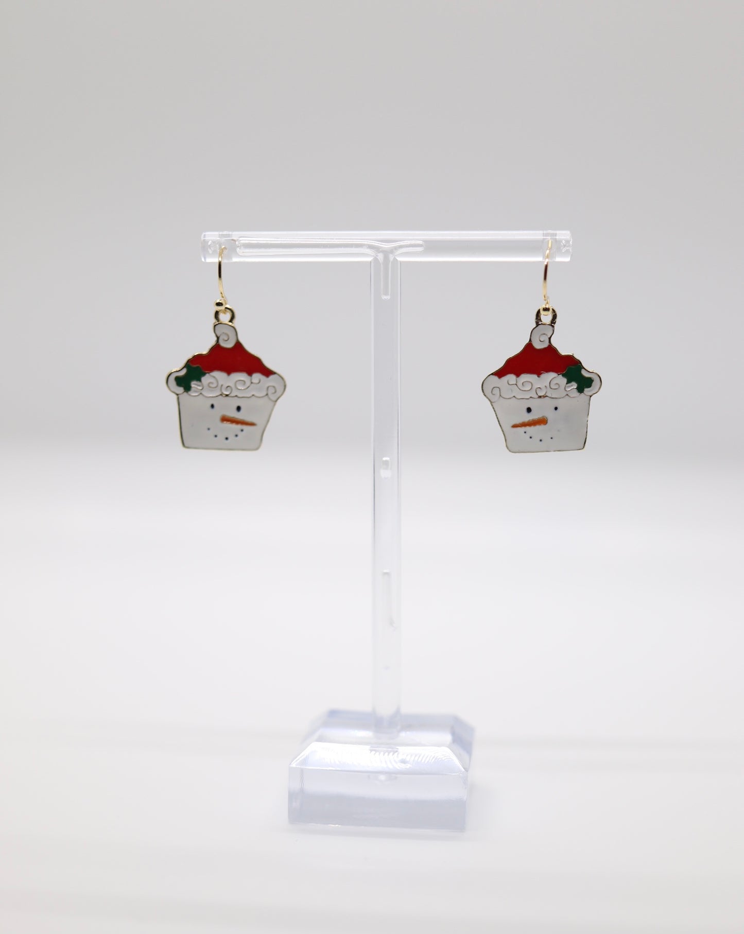 Snowman Cupcake Earring