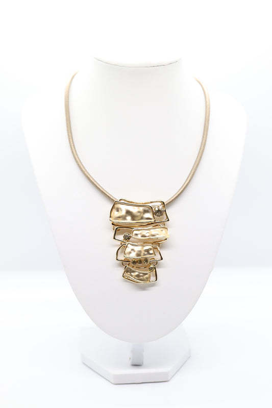 Gold Necklace with Rope Chain