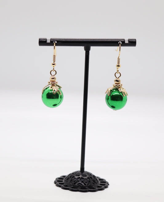 Green Ornament Earring