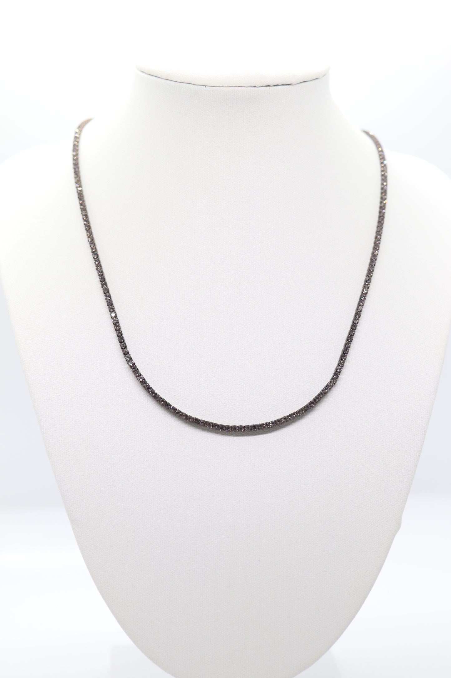 Black CZ Tennis Necklace