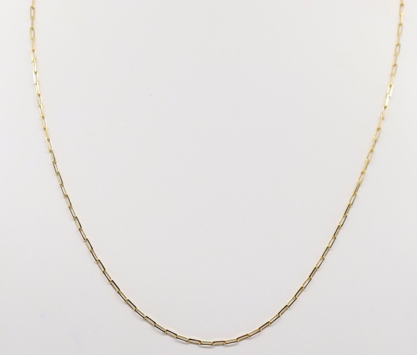 Gold Plated 2MM Square Paperclip Necklace