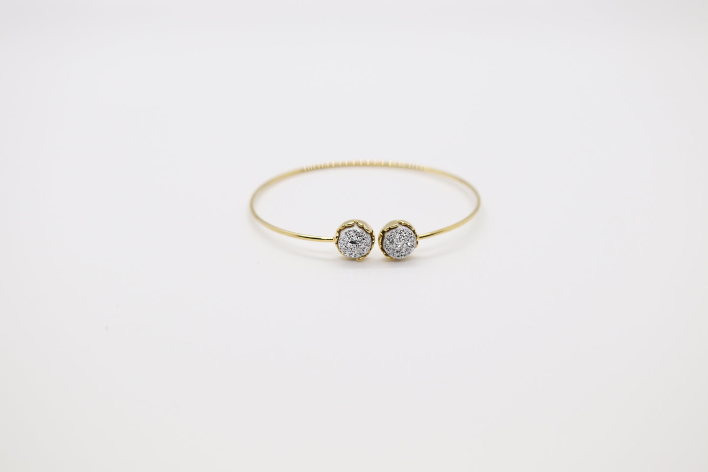 Clear Paved Stone Cuff Bracelet