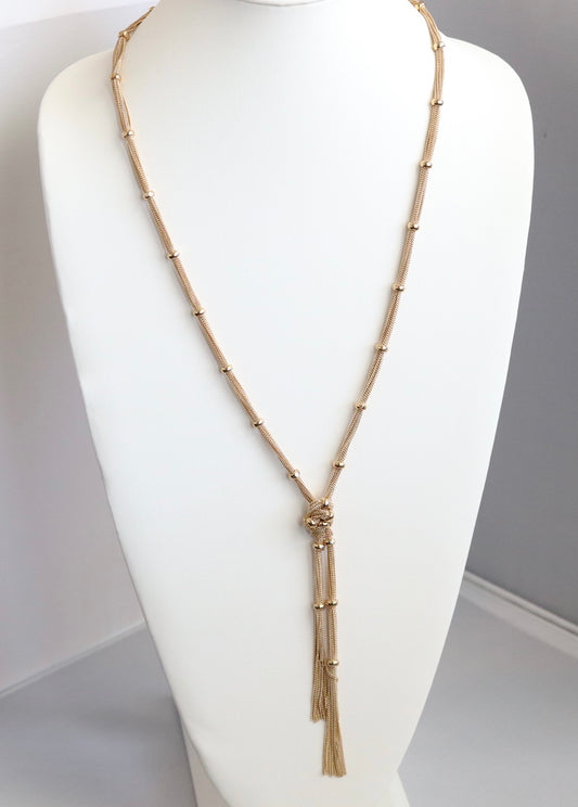 Long Gold Rope Necklace