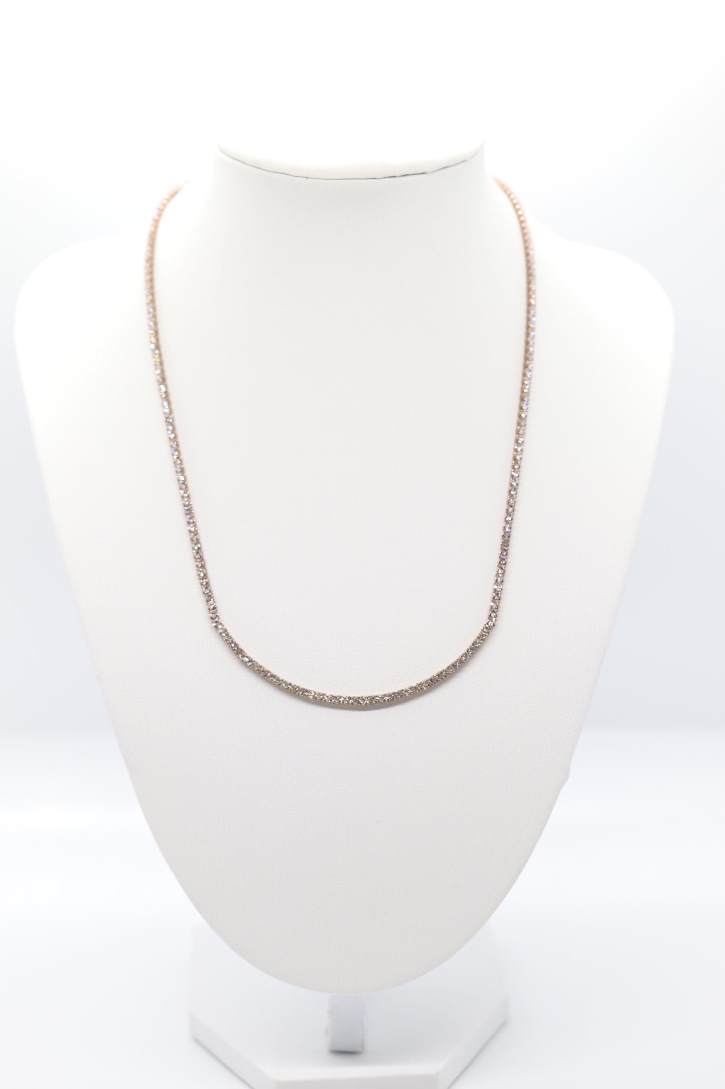 Gold Diamond Partial Tennis Necklace