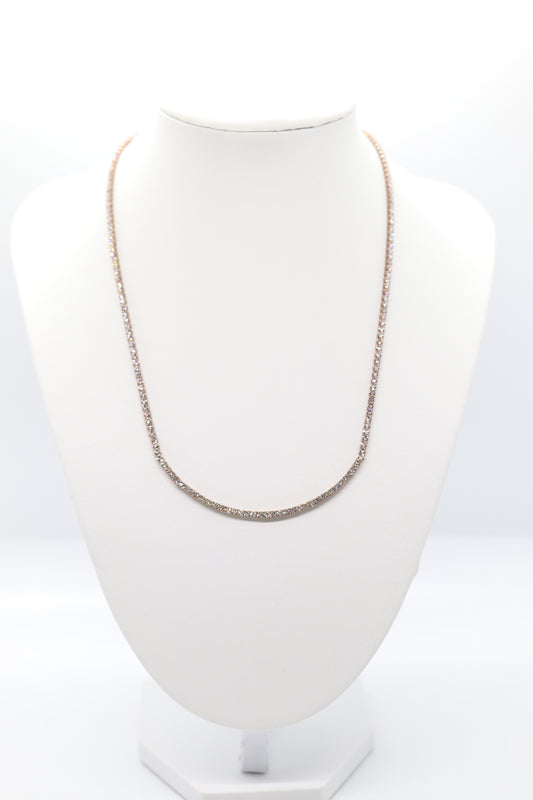 Gold Diamond Partial Tennis Necklace