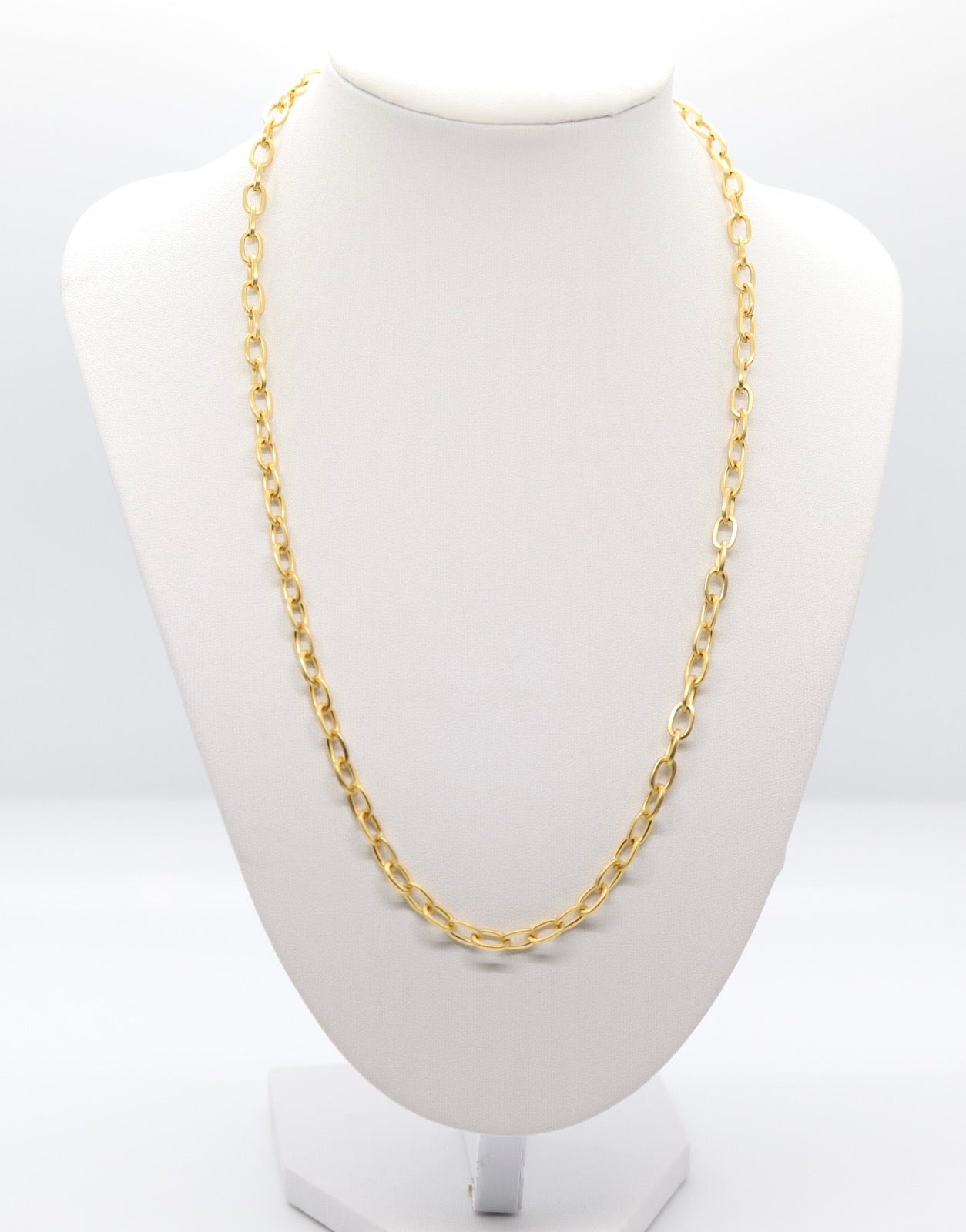 20” Cable Link Chain Gold Necklace