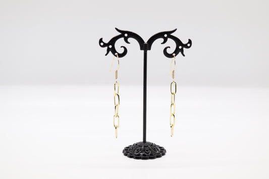 Light Gold Chain Link Dangling Earrings