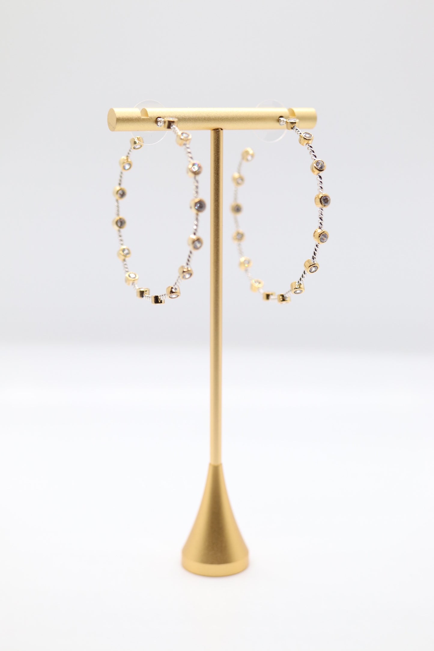 Beautiful Gold and Silver Hoop Earrings