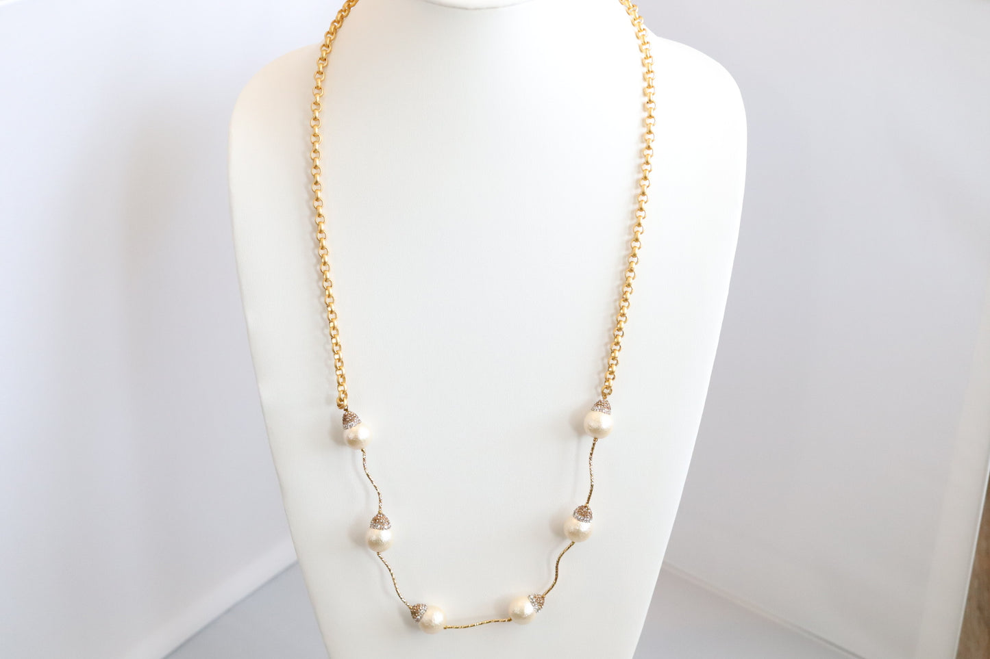 Gold and Pearl Necklace