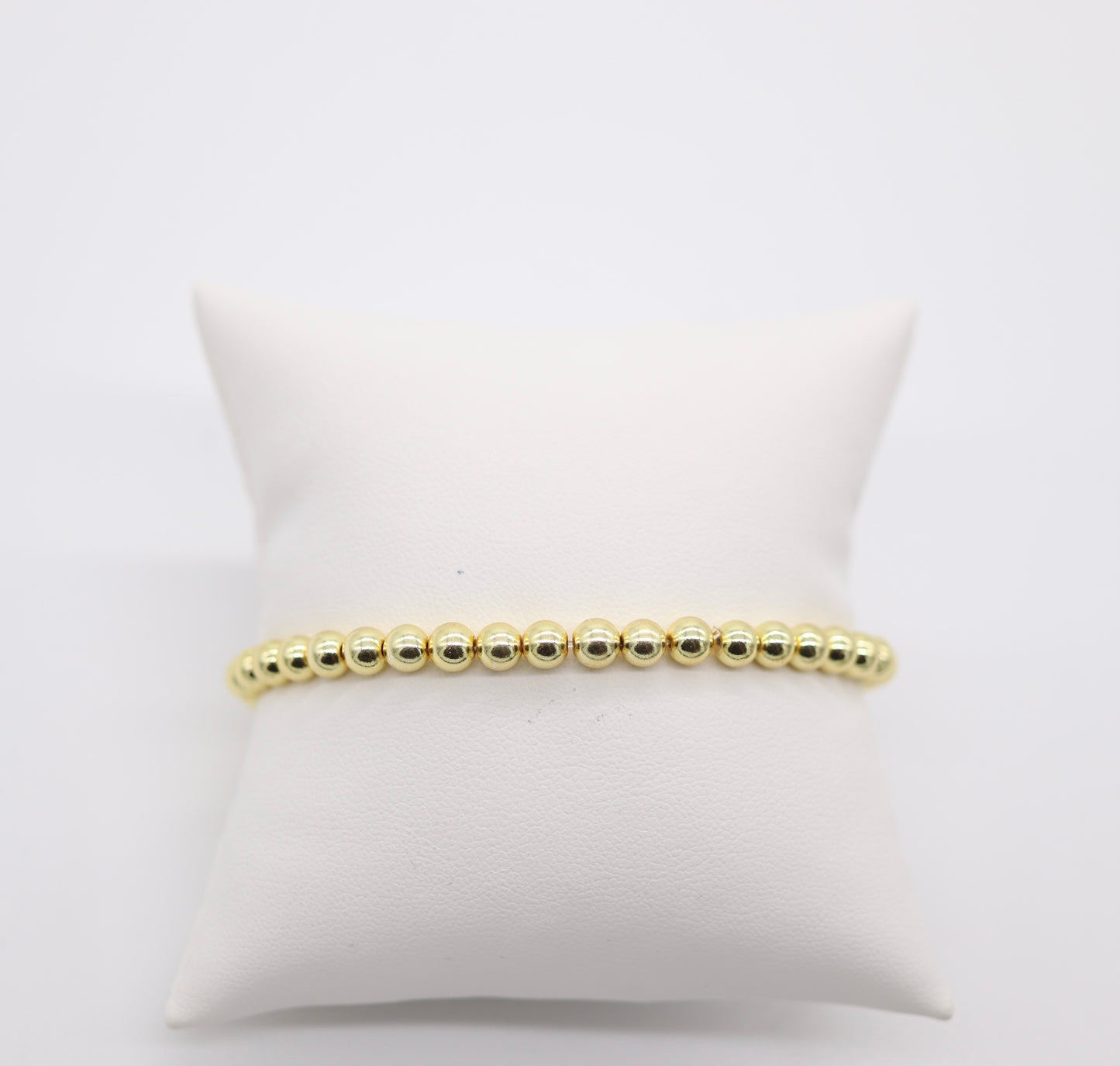 Classic Gold Beaded Bracelets (5mm)