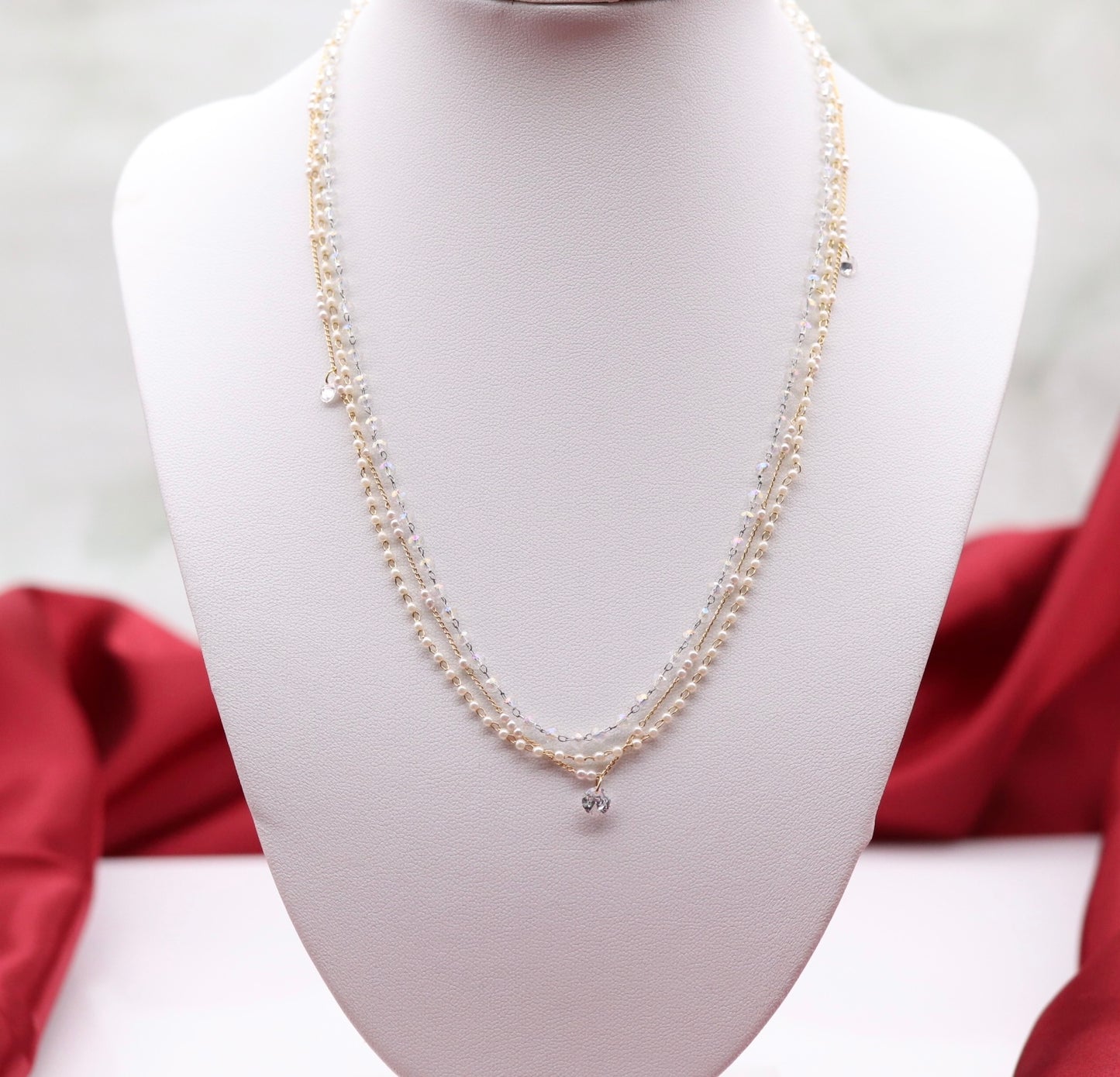 Multi-Layered Pearl Necklace