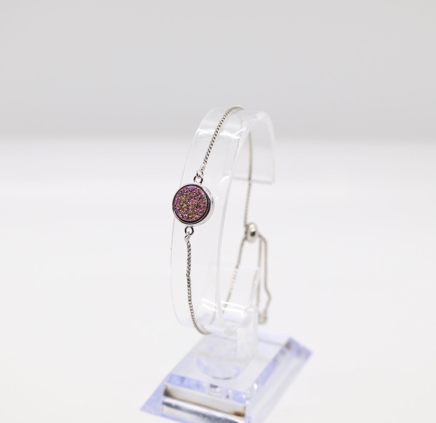 Light Purple Paved Toggle Bracelet