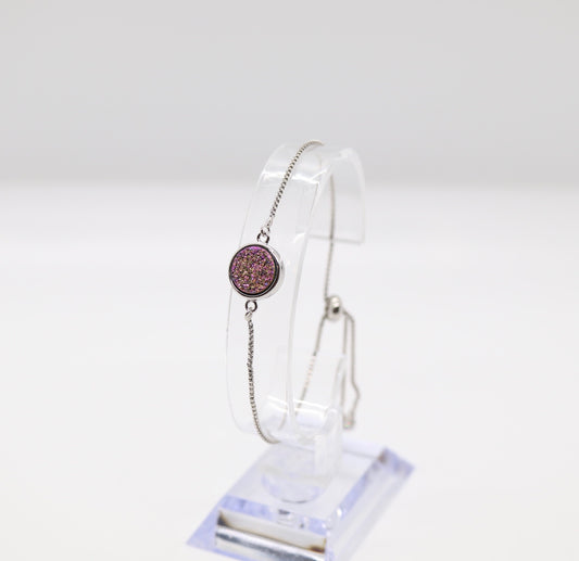 Light Purple Paved Toggle Bracelet
