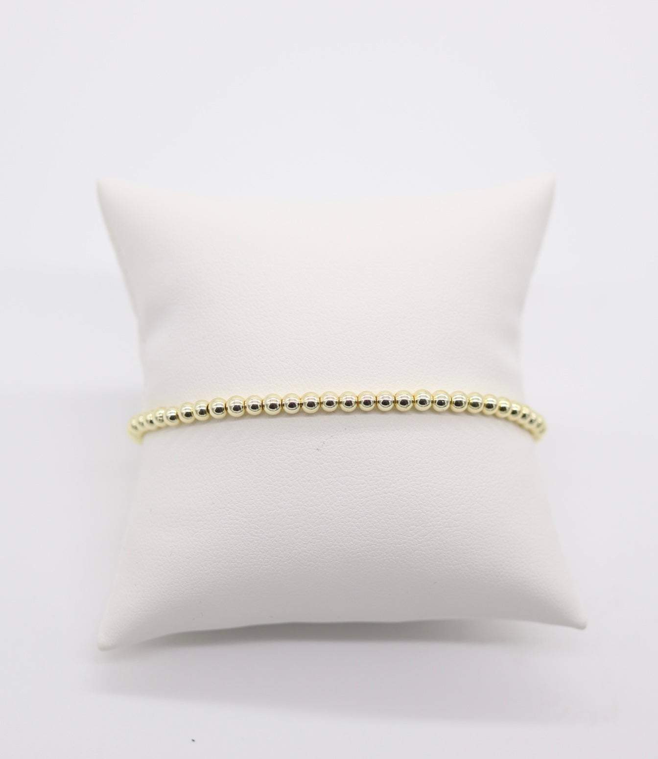 Classic Gold Beaded Bracelets (4mm)
