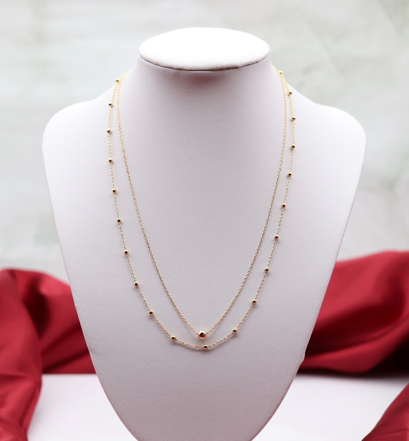 Gold Double Layered Necklace