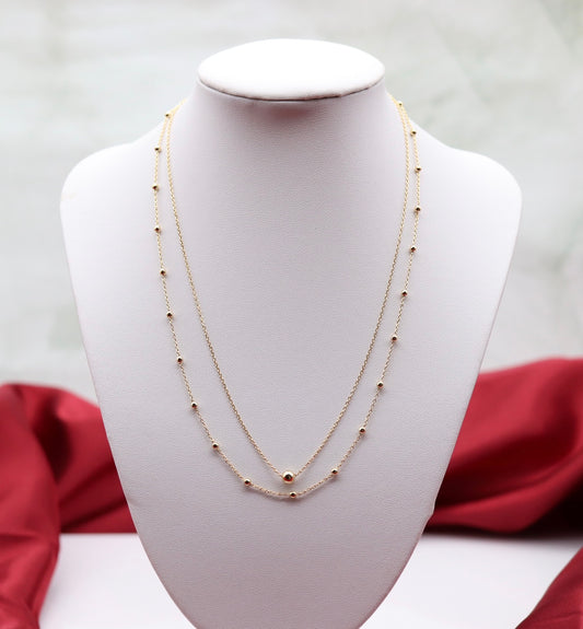 Gold Double Layered Necklace