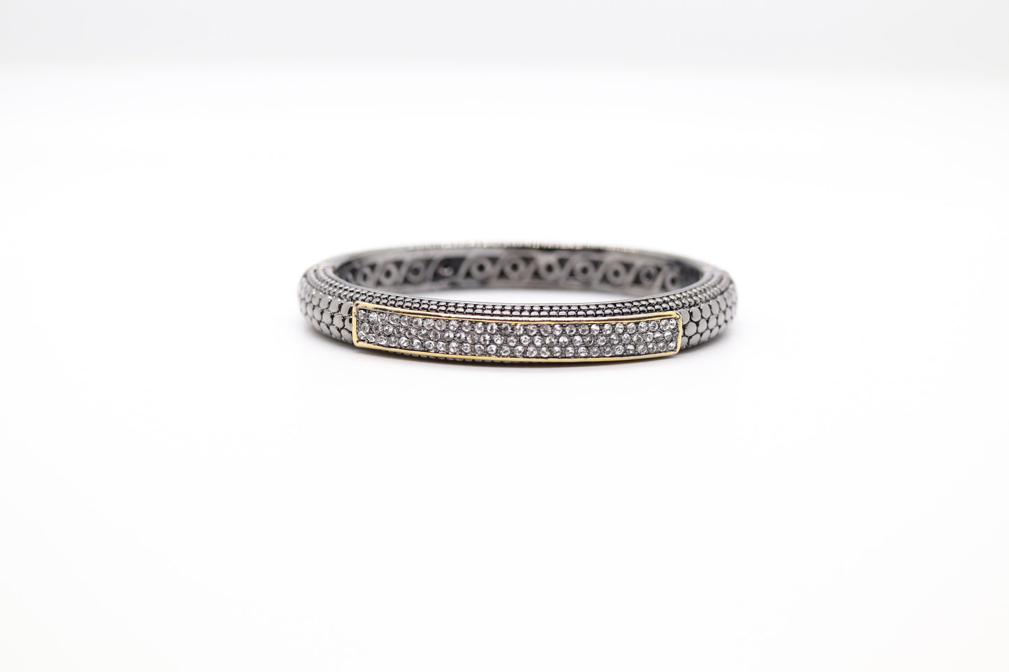 Black and Gold Bracelet with CZ's