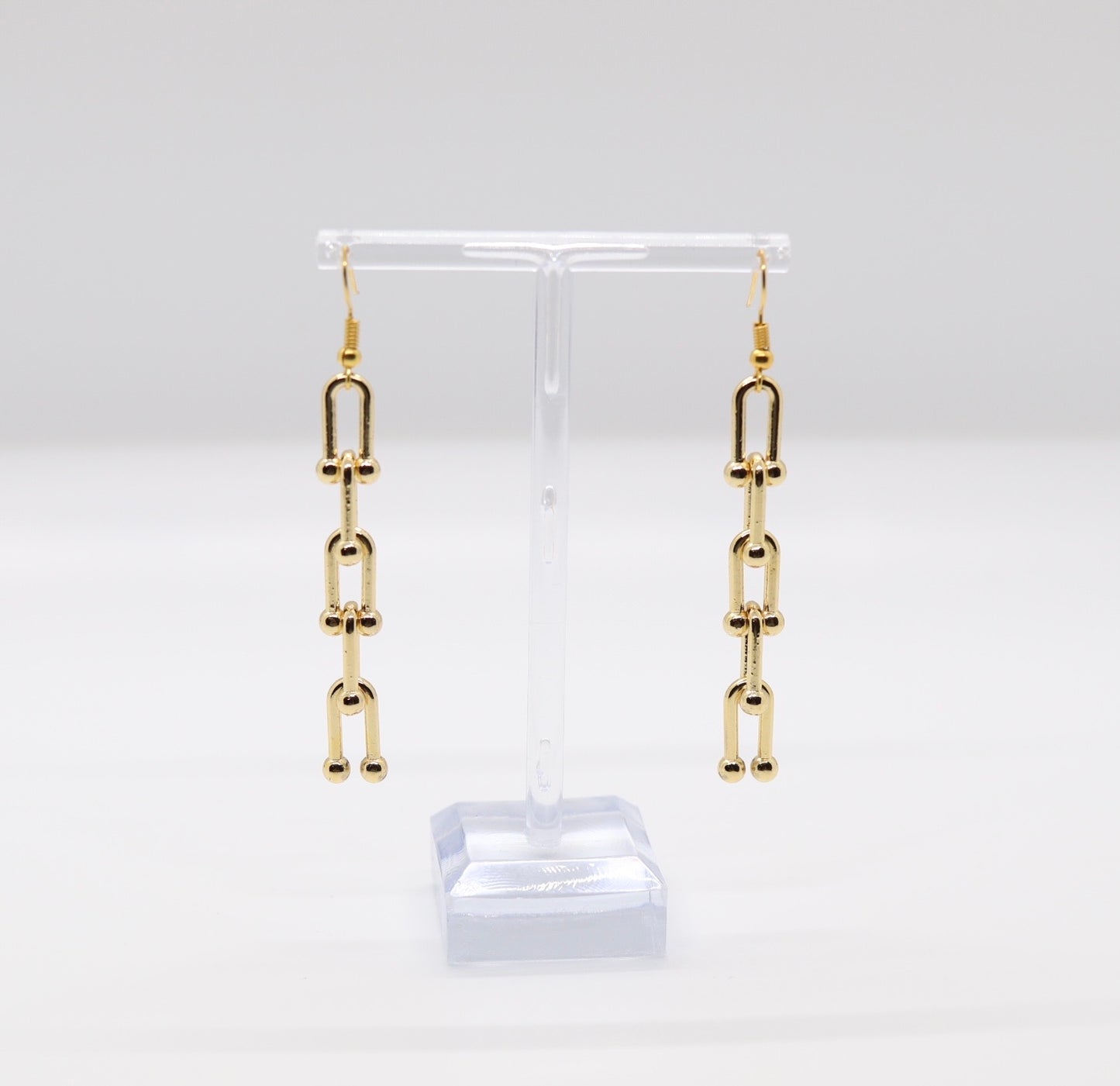 Drop Gold Chain Earrings