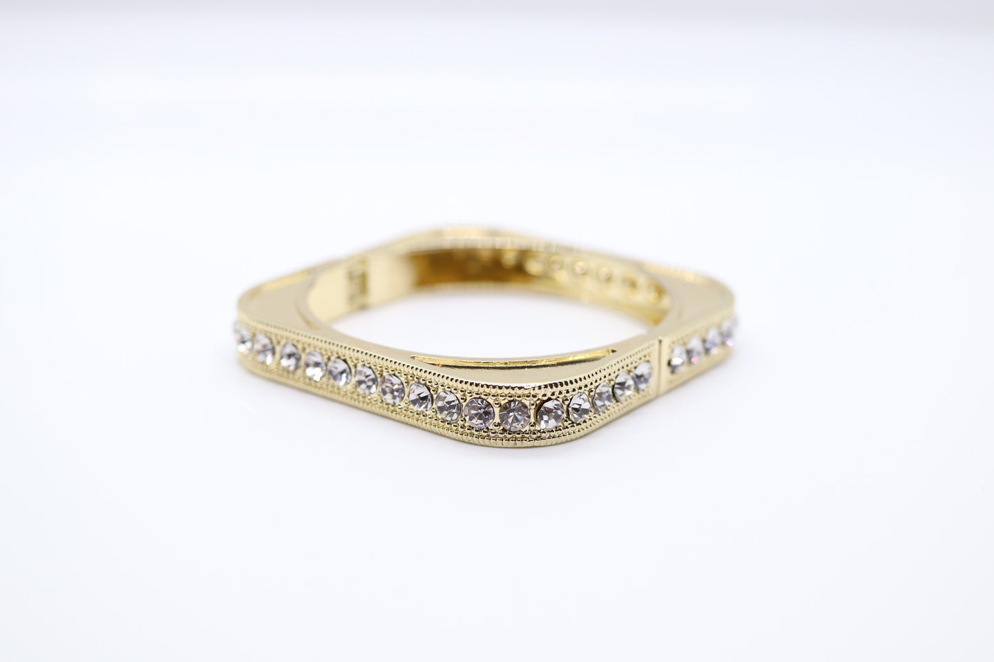Gold Rhodium Plated w/fine Cut Crystal Brass Based