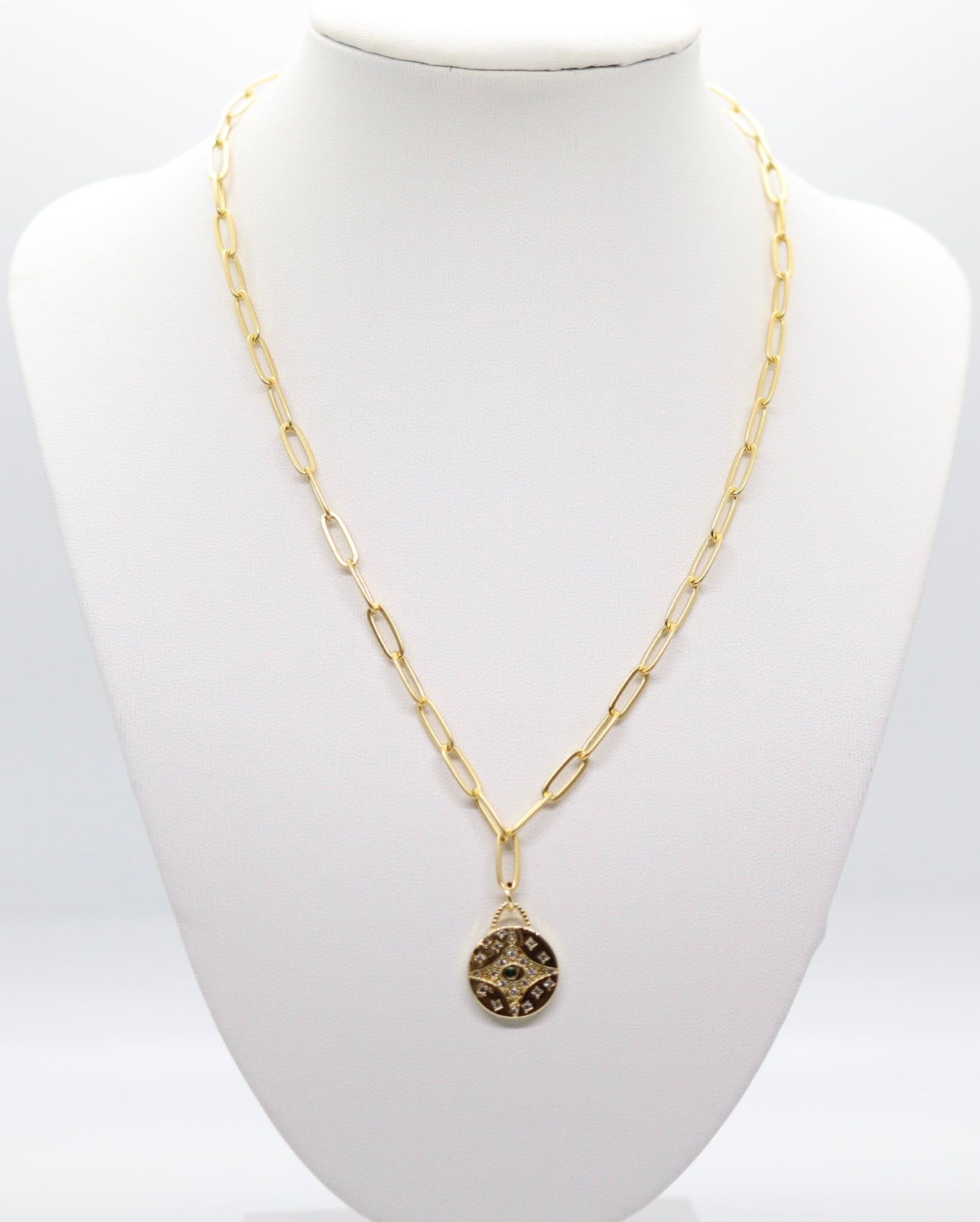 Gold 3.8mm Link Chain with Gold Star Pendant - 18 inches