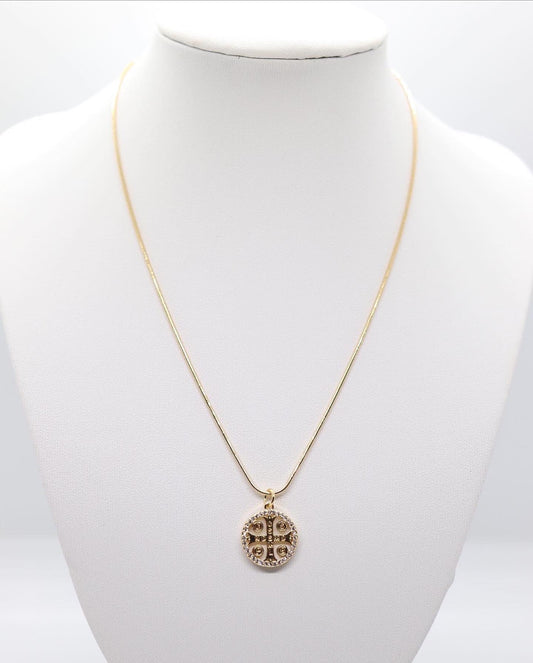 Gold Cross Necklace w/Diamonds