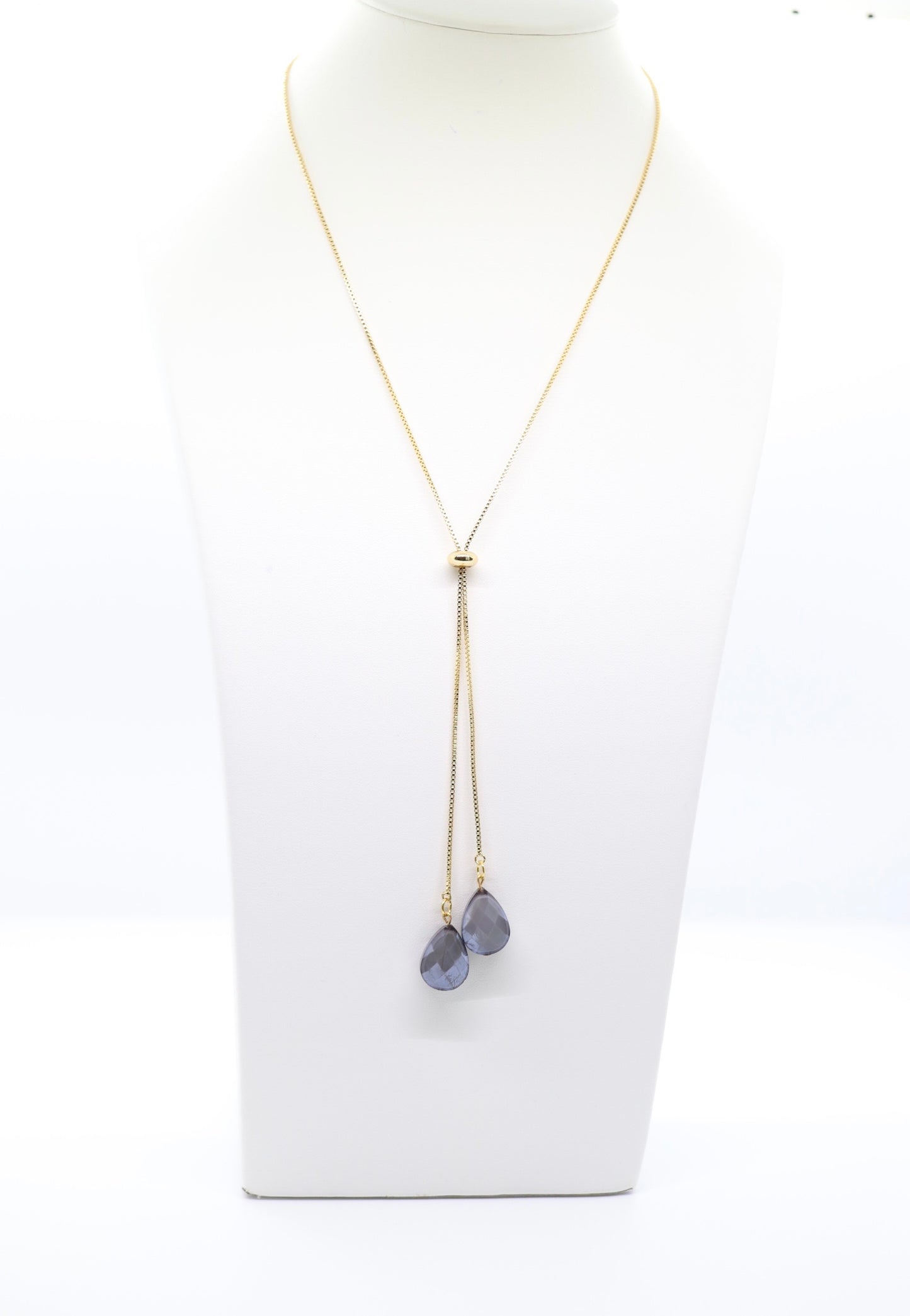 Gold and Light Blue Necklace