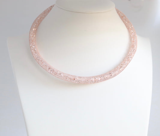 Rose Gold Loop Sparkle Necklace