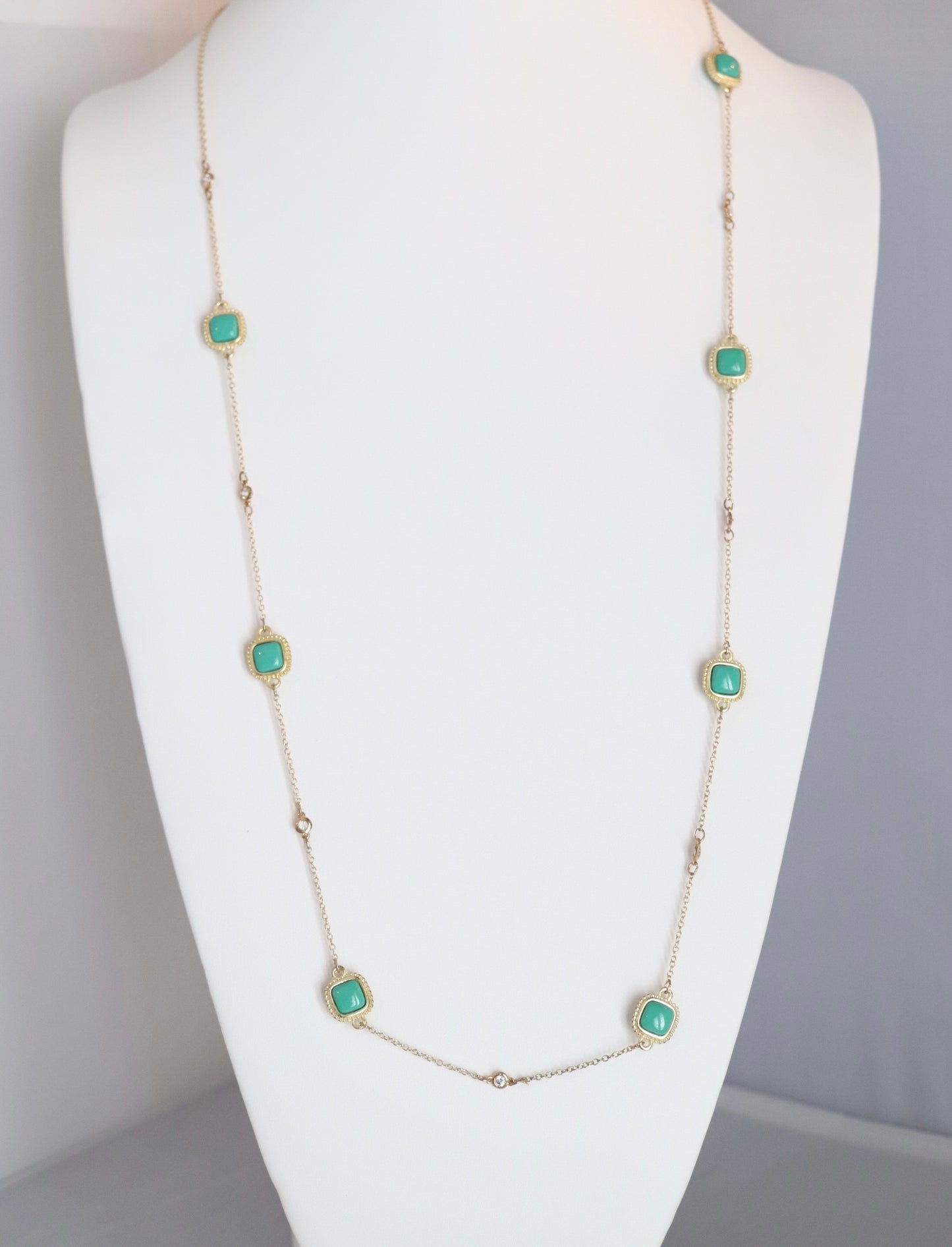Turquoise Gold Necklace