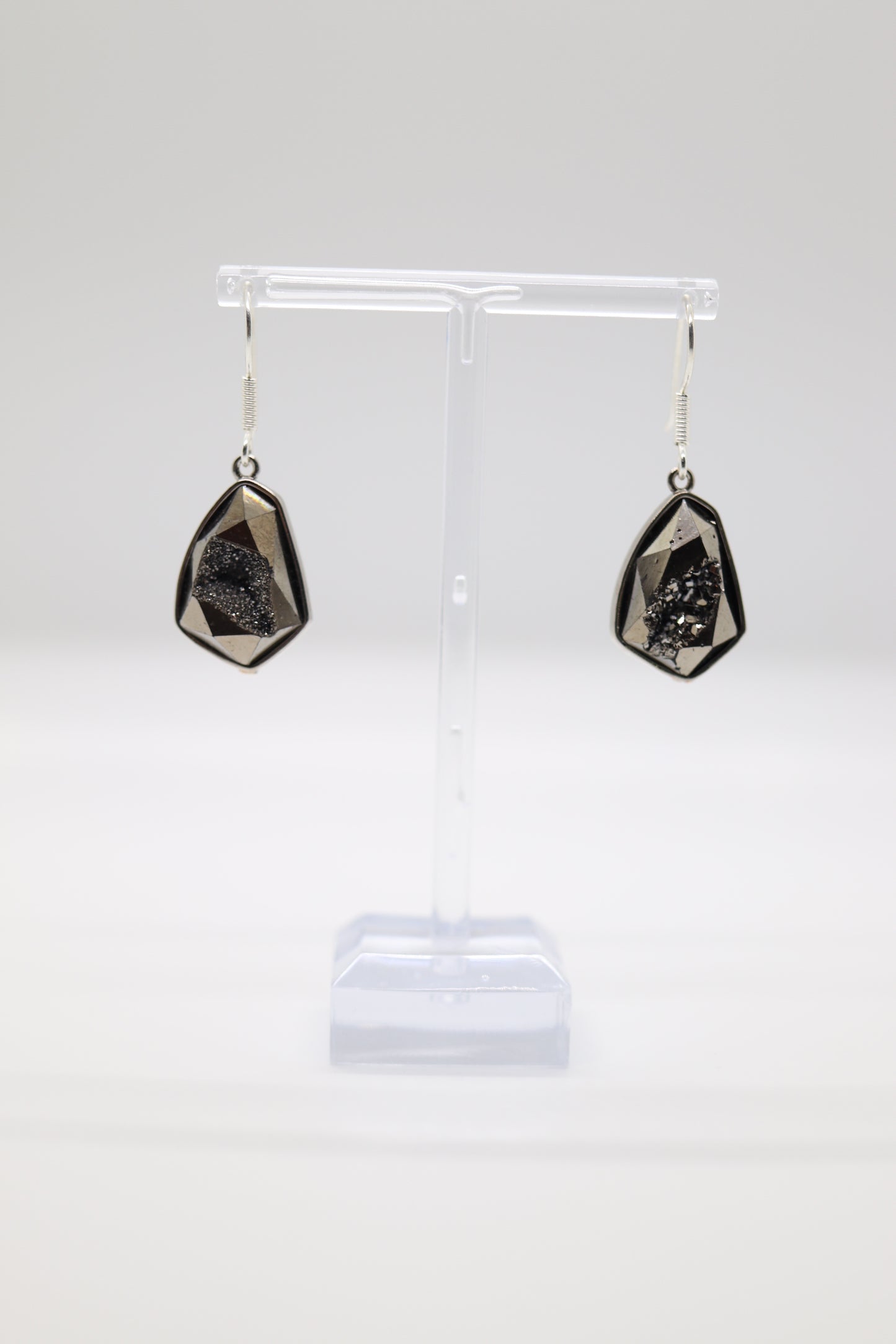 Beautiful Charcoal Black Paved Earrings