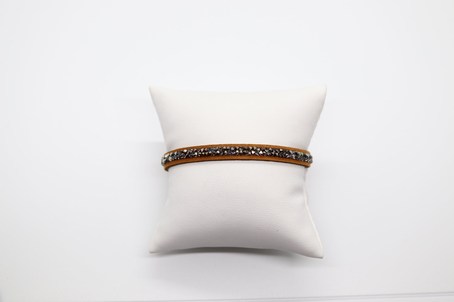 Brown Crystal Velvet Bracelet