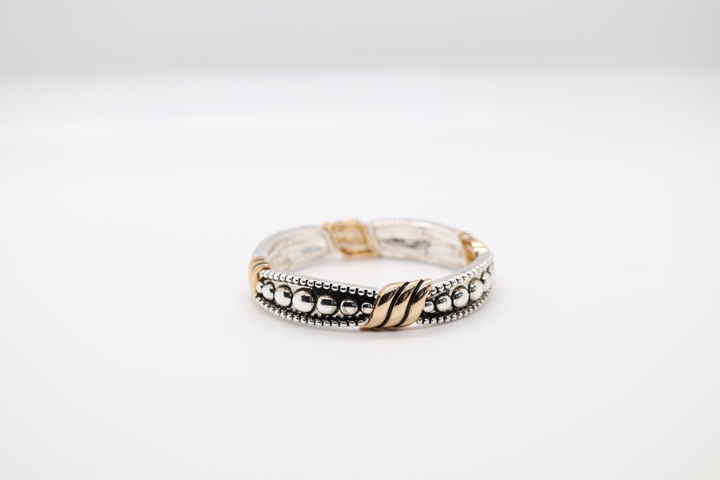 Silver and Gold Elastic Bracelet