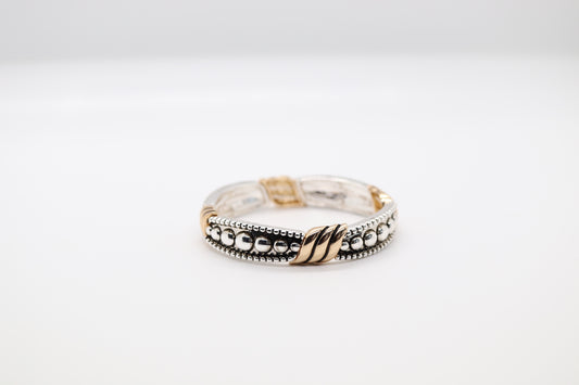 Silver and Gold Elastic Bracelet